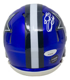 Emmitt Smith Signed Cowboys Mini Speed Replica Flash Helmet on Back JSA