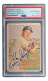 Enos Slaughter Signed 1957 Topps #215 New York Yankees Trading Card PSA/DNA
