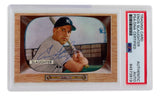 Enos Slaughter Signed 1955 Bowman New York Yankees Baseball Card #60 PSA/DNA Sports Integrity