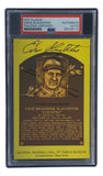 Enos Slaughter Signed 4x6 St Louis Cardinals HOF Plaque Card PSA/DNA 85026113 Sports Integrity
