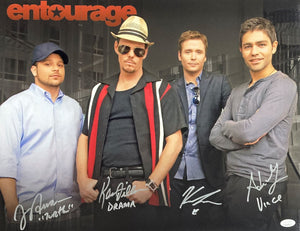 Entourage Cast Signed 16x20 Entourage Pose Photo Adrien Grenier & Others JSA ITP