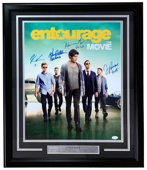 Entourage Cast Signed Framed 16x20 Entourage Movie Photo Grenier & Others JSA