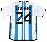 Enzo Fernandez Signed Argentina Adidas Soccer Jersey BAS