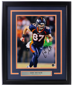 Eric Decker Signed Framed 11x14 Denver Broncos Photo BAS Sports Integrity