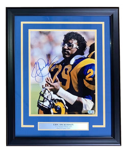 Eric Dickerson Signed Framed 11x14 Los Angeles Rams Photo BAS BD59647 Sports Integrity
