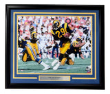 Eric Dickerson Signed Framed 16x20 Los Angeles Rams Photo HOF 99 BAS