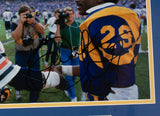 Eric Dickerson Signed Framed 11x14 Los Angeles Rams Football Photo BAS