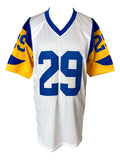 Eric Dickerson Signed Custom White Pro-Style Football Jersey HOF 99 BAS Sports Integrity
