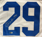 Eric Dickerson Signed Custom White Pro-Style Football Jersey HOF 99 BAS Sports Integrity