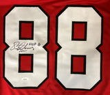 Sports Integrity Eric Lindros Canada Signed Red Hockey Jersey features a bold white number 88 outlined in black, one digit signed with "HOF 16", and comes with a JSA ITP certification sticker at the bottom.