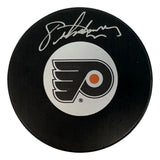 Eric Lindros Signed Philadelphia Flyers Logo Puck Schwartz
