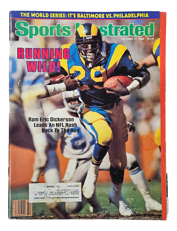Eric Dickerson Los Angeles Rams Sports Illustrated October 17 1983 Magazine Sports Integrity