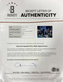 A Beckett LOA certifies this Sports Integrity Giancarlo Esposito & RJ Mitte signed framed 16x20 Breaking Bad photo, with expert signatures dated April 17, 2025.