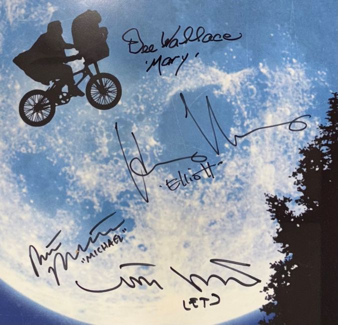 ET Cast (4) Signed Framed 24x36 ET Poster Henry Thomas De Merritt ...