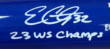 Evan Carter Texas Rangers Signed Marucci EC423 Model Bat 23 WS Champs BAS