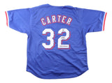 Evan Carter Texas Signed Blue Baseball Jersey 23 WS Champs BAS
