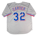 Evan Carter Texas Signed Gray Baseball Jersey 23 WS Champs BAS