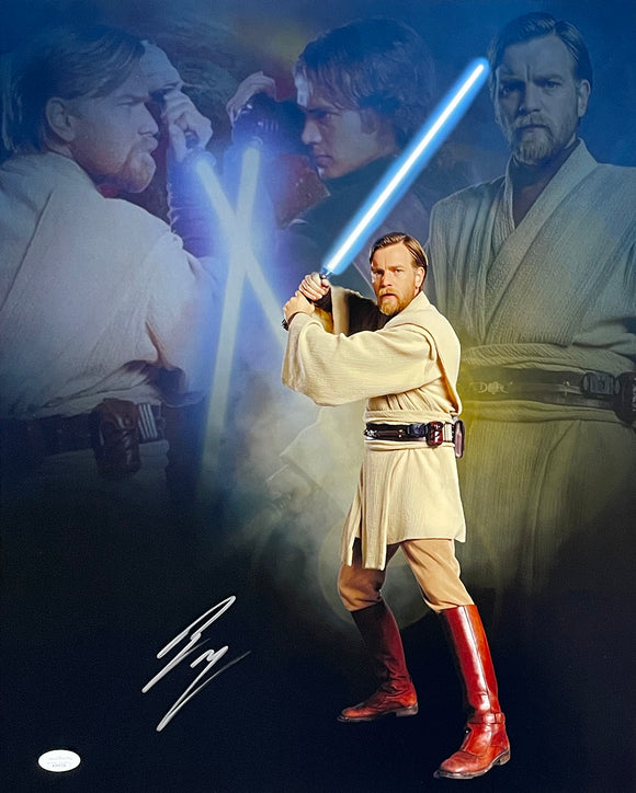 Ewan McGregor Signed 16x20 Star Wars Revenge of The Sith Collage Photo JSA Sports Integrity