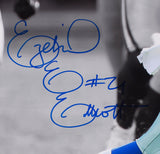 Ezekiel Elliott Signed Framed 16x20 Cowboys vs 49ers Spotlight Photo BAS Sports Integrity