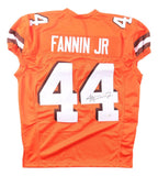 Harold Fannin Jr Cleveland Signed Orange Pro-Cut Football Jersey JSA QR