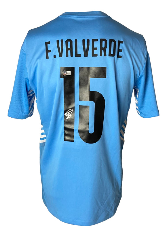 Federico Valverde Signed Custom National Team Soccer Jersey BAS Sports Integrity