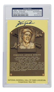 Fergie Jenkins Signed Slabbed Chicago Cubs Hall of Fame Plaque Postcard PSA/DNA 637 Sports Integrity