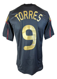 Fernando Torres Signed Liverpool Black Adidas Soccer Jersey BAS