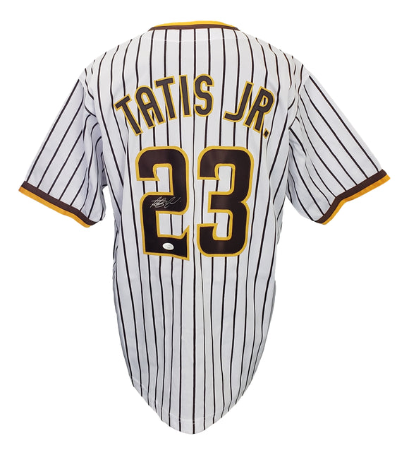 Fernando Tatis Jr. Signed Custom White Pro Style Baseball Jersey JSA Sports Integrity
