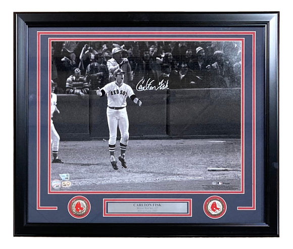 Carlton Fisk Signed Framed 16x20 Boston Red Sox Photo Fanatics Sports Integrity