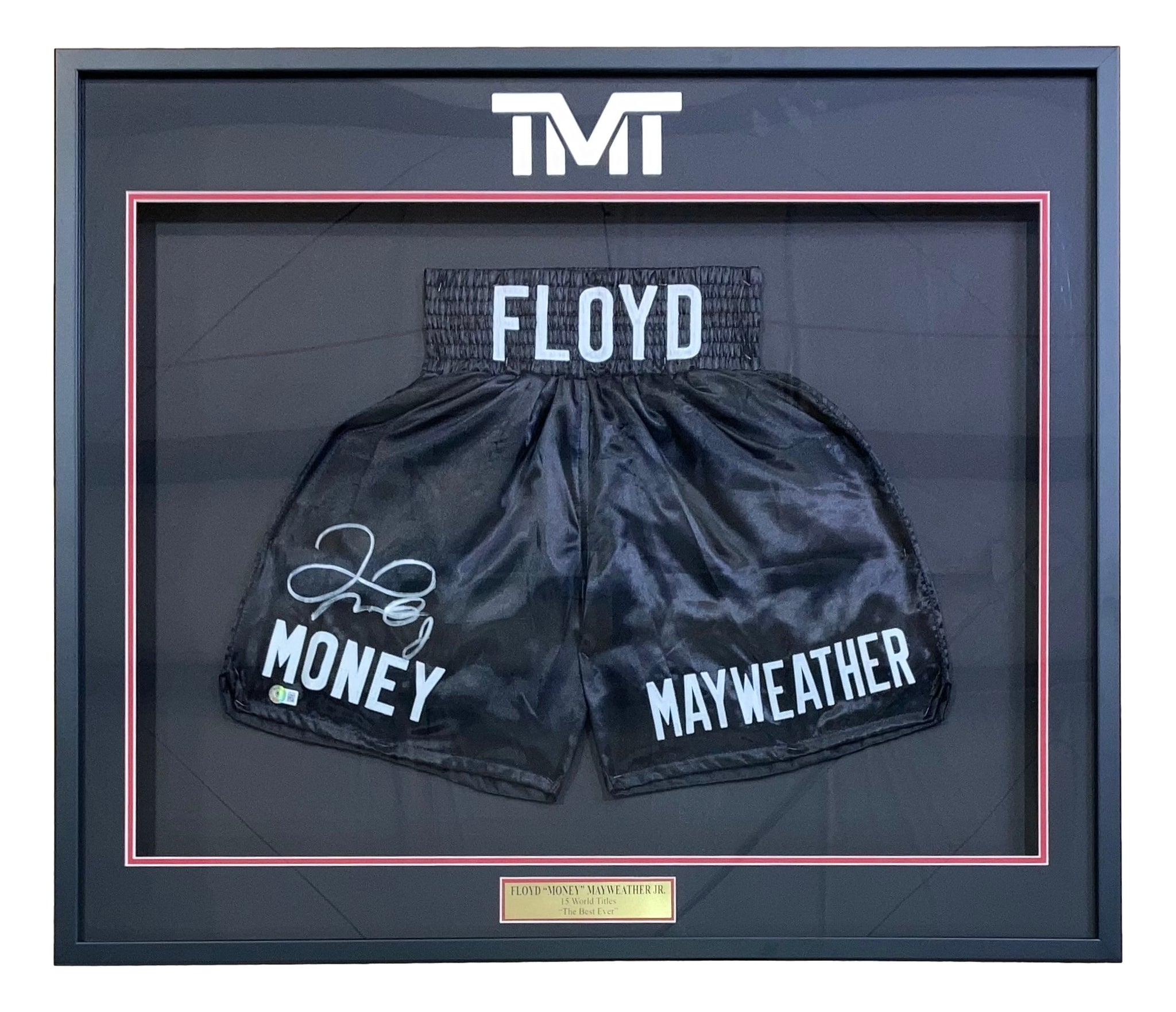 Floyd Mayweather Jr Signed Framed Custom Money Mayweather Boxing Trunk –  Sports Integrity