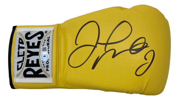 Floyd Mayweather Jr Signed Yellow Cleto Reyes Right Hand Boxing Glove BAS ITP