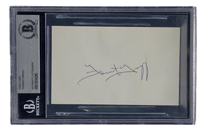 Forrest Gregg Green Bay Packers Signed Slabbed Index Card BAS Sports Integrity