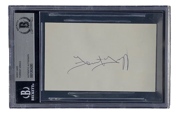 Forrest Gregg Green Bay Packers Signed Slabbed Index Card BAS Sports Integrity