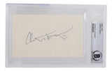 Forrest Gregg Signed Slabbed Green Bay Packers Index Card BAS Sports Integrity