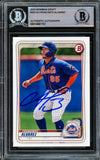 Francisco Alvarez Signed 2020 Bowman Draft #BD143 New York Mets Rookie Card BAS