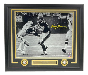 Franco Harris Signed Framed 16x20 Pittsburgh Steelers Photo PSA Y30135