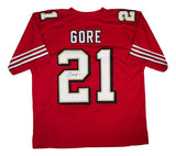 Frank Gore San Francisco Signed T/B Red Football Jersey JSA QR Hologram