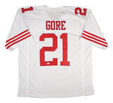 Frank Gore San Francisco Signed White Football Jersey JSA QR Hologram