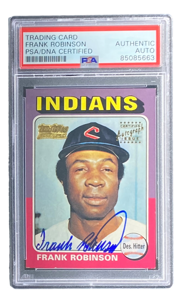 Frank Robinson Signed 2001 Topps #580 Cleveland Trading Card PSA/DNA Sports Integrity