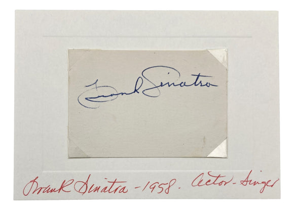 Frank Sinatra Signed 3x5 Index Card JSA BB84713 Sports Integrity