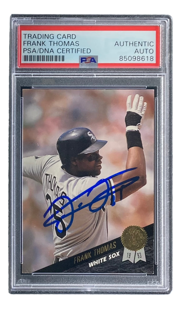 Frank Thomas Signed 1993 Leaf #195 Chicago White Sox Trading Card PSA/DNA Sports Integrity