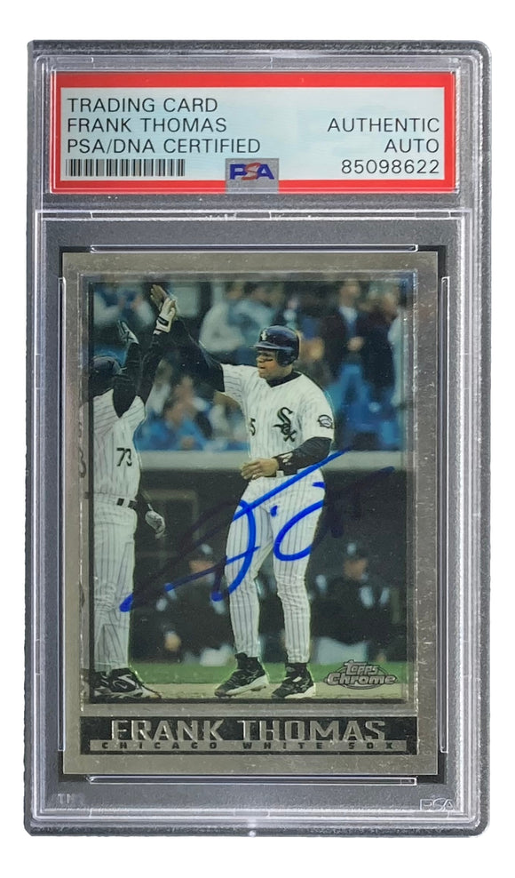 Frank Thomas Signed 1998 Topps #20 Chicago White Sox Trading Card PSA/DNA Sports Integrity