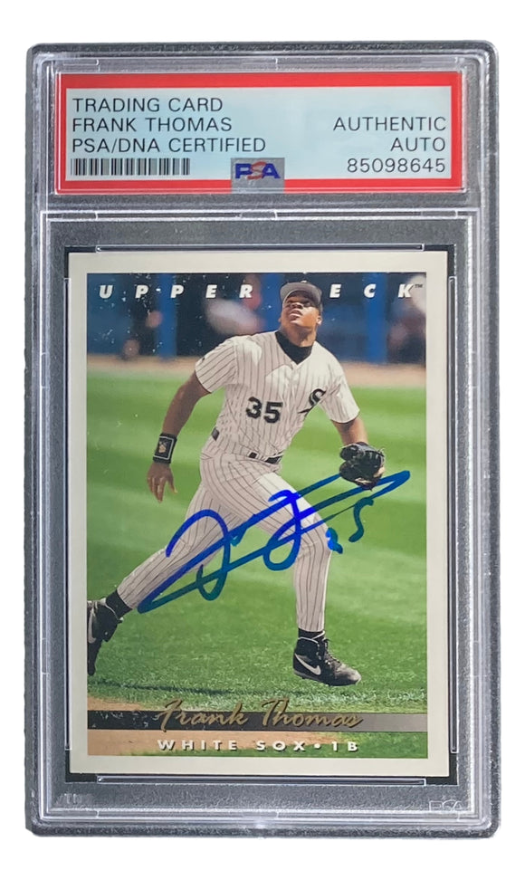 Frank Thomas Signed 1993 Upper Deck #555 Chicago White Sox Trading Card PSA/DNA Sports Integrity