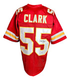 Frank Clark Kansas City Signed Red Football Jersey BAS ITP Sports Integrity