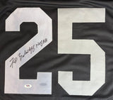 Fred Biletnikoff Oakland Signed Black Football Jersey HOF 88 PSA/DNA
