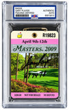 Gary Player Signed 2009 Masters Augusta National Badge 61 74 78 PSA/DNA