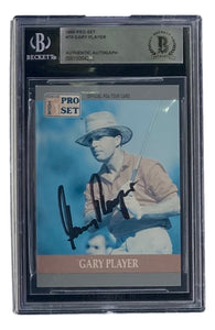 Gary Player Signed Slabbed 1990 PGA Pro Set Trading Card BAS 00015004251