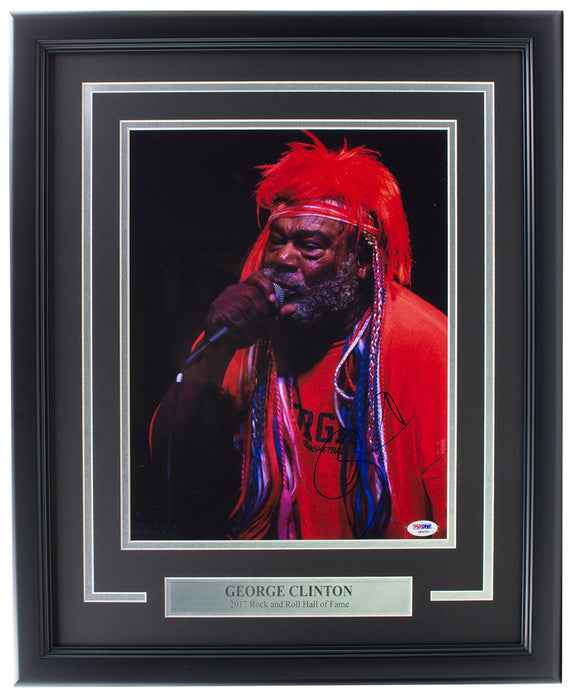 George Clinton Signed Framed 11x14 Photo PSA/DNA Sports Integrity