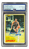 George Gervin Signed 1981 Topps #37 Spurs Trading Card HOF 96 PSA/DNA