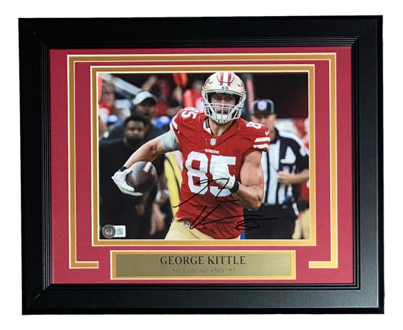 George Kittle Signed Framed 8x10 San Francisco 49ers Photo BAS